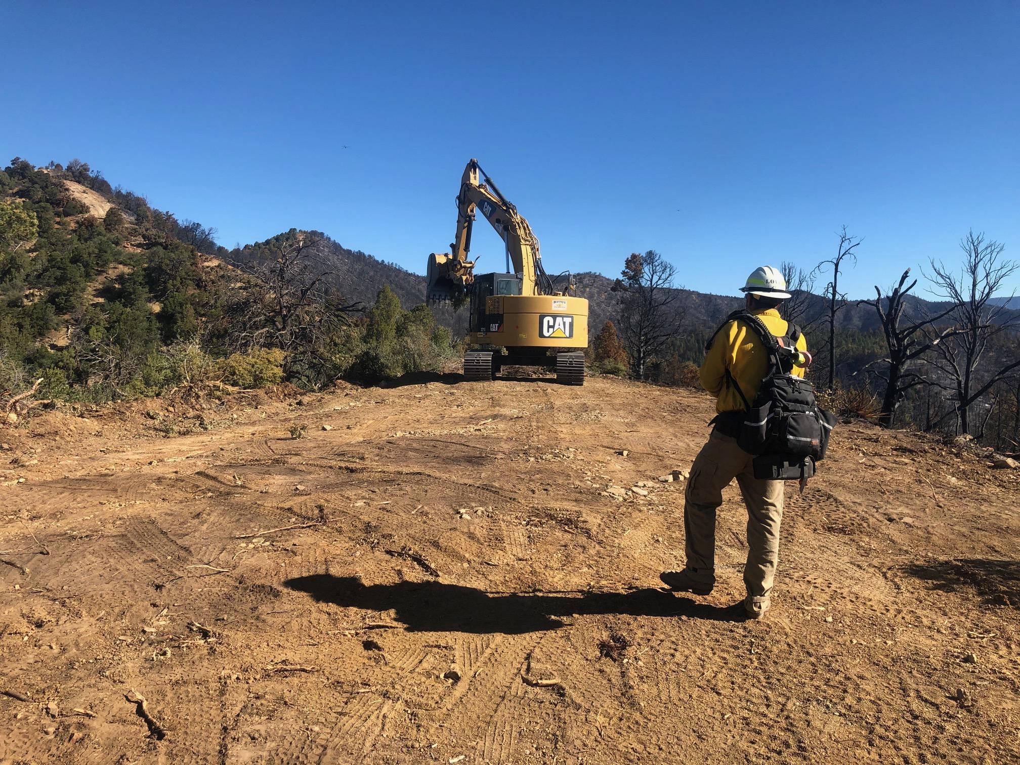Excavator used as heavy site equipment