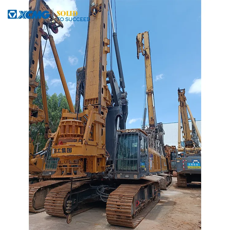 XCMG XR240E Rotary Drilling Rig on foundation site